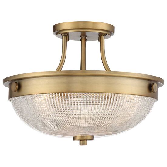 MANTLE 2 LIGHT SEMI-FLUSH - WEATHERED BRASS QUOIZEL GENERAL 2 YEAR GUARANTEE - ΟΡΟΦΉΣ ΦΩΤΙΣΤΙΚΆ 