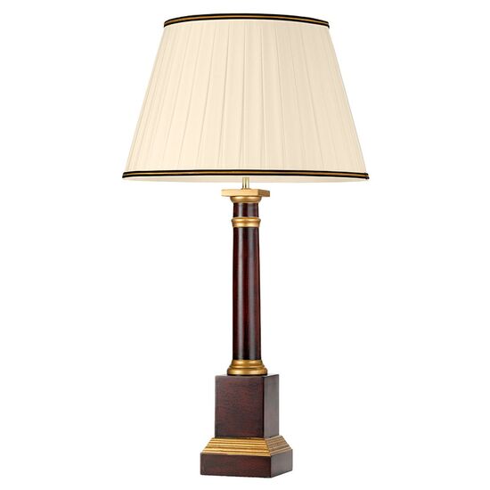 LOUVIERS 1 LIGHT TABLE LAMP WITH TALL EMPIRE SHADE - OXBLOOD AND GOLD WITH IVORY WITH BLACK AND GOLD TRIM SHADE ELSTEAD LIGHTING - ΕΠΙΤΡΑΠΈΖΙΕΣ ΛΆΜΠΕΣ