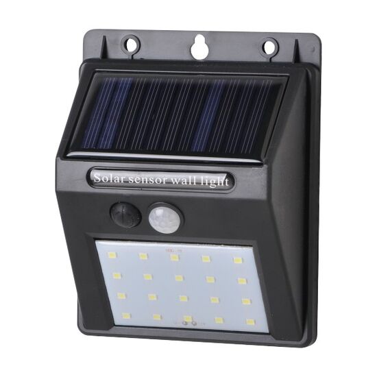 ΗΛΙΑΚΟ ΦΩΤΙΣΤΙΚΟ ΤΟΙΧΟΥ LED ΜΕ ΑΙΣΘΗΤΗΡΑ PIR 2W 6000K -  ΑΠΛΙΚΕΣ SOLAR