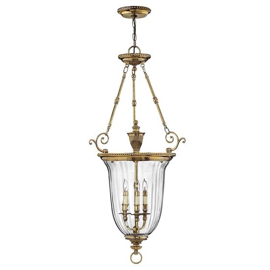 CAMBRIDGE 3 LIGHT LARGE PENDANT - BURNISHED BRASS HINKLEY - ΦΑΝΆΡΙΑ ΦΩΤΙΣΜΟΎ