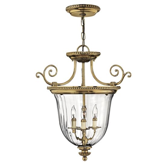 CAMBRIDGE 3 LIGHT SMALL PENDANT - BURNISHED BRASS HINKLEY - ΦΑΝΆΡΙΑ ΦΩΤΙΣΜΟΎ
