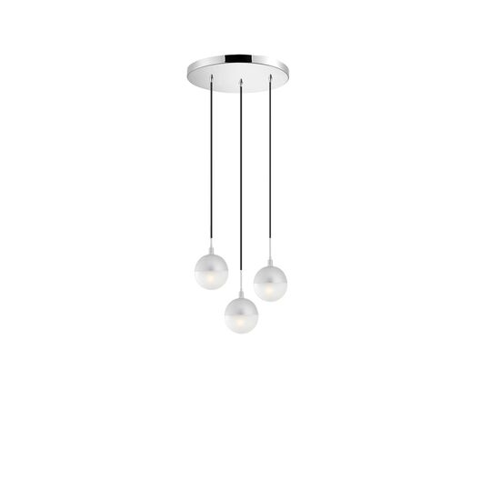 01132 ROUND 3-LIGHTS SILVER - MODERN LIGHTING