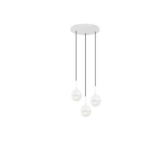 01132 ROUND 3-LIGHTS WHITE - MODERN LIGHTING