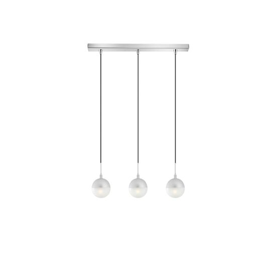 01132 BAR 3-LIGHTS SILVER - MODERN LIGHTING