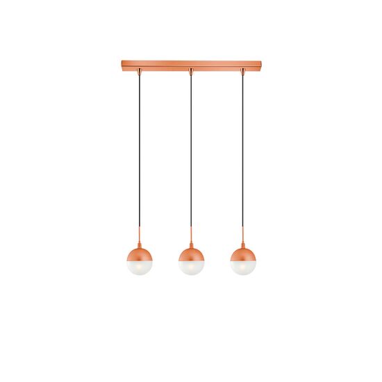 01132 BAR 3-LIGHTS COPPER - MODERN LIGHTING