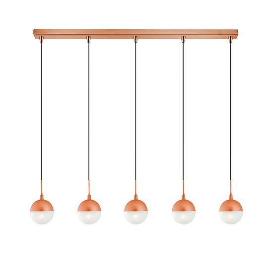 01132 BAR 5-LIGHTS COPPER - MODERN LIGHTING
