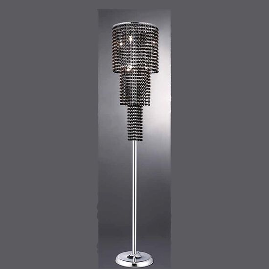 ΔΑΠΈΔΟΥ ΦΩΤΙΣΤΙΚΌ  ΧΡΏΜΙΟ - ΜΑΎΡΑ ΚΡΎΣΤΑΛΛΑ CHROME METAL - BLACK CR YSTAL PENDANTS Ø 30 H 170 • 6 Χ G9 - ΔΑΠΈΔΟΥ ΦΩΤΙΣΤΙΚΆ 
