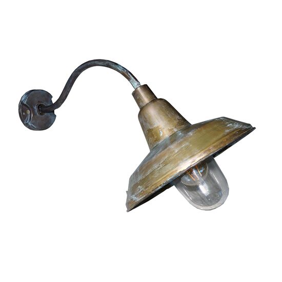 ΕΠΙΤΟΊΧΙΟ ΚΑΠΈΛΟ F30 H20 CM (GLASS) ΜΕ ΒΡΑΧΊΟΝΑ 32 CM ΧΕΙΡΟΠΟΊΗΤΗ ΑΠΌ ΜΠΡΟΎΤΖΟ ΜΕ ΤΕΧΝΗΤΉ ΠΑΛΑΊΩΣΗ ΒΑΣΗ 105 MM - DITS ΚΑΤΑΣΚΕΥΉ - ΣΤΕΓΑΝΆ ΦΩΤΙΣΤΙΚΆ