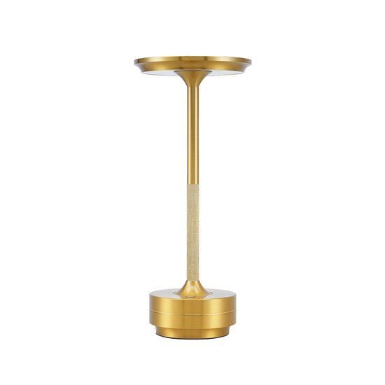ΜΟΝΤΈΡΝΑ ΦΩΤΙΣΤΙΚΆ ΜΊΝΙΜΑΛ > ΕΠΙΤΡΑΠΆΖΙΑ >   TABLE LAMP RECHARGEABLE   01410 GOLD HEIGHT:27,5 CM DIAMETER: 12 CM BASE DIAMETER: 8  CM MATERIAL: ALUMINIUM LIGHTING SOURCE: 3W 5V LED, 240 LM LIGHT COLOR: 3000K RECHARGEABLE BATTERY: - ΕΠΙΤΡΑΠΈΖΙΑ ΦΩΤΙΣΤΙΚΆ