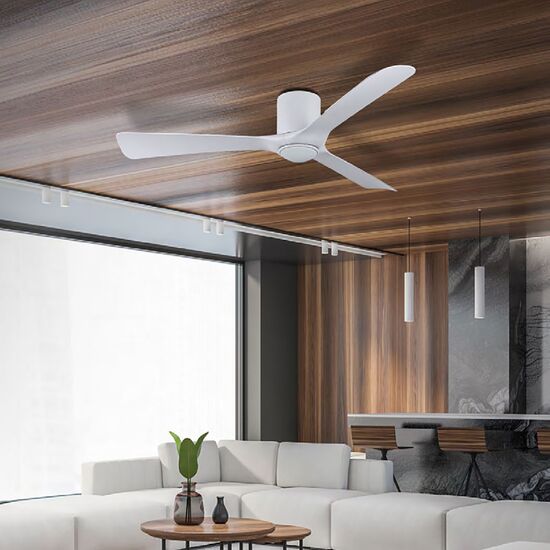 ΜΟΝΤΈΡΝΑ ΦΩΤΙΣΤΙΚΆ ΜΊΝΙΜΑΛ > ΟΡΟΦΉΣ >  CEILING FAN LIGHTING CODE: 01417 WHITE  DIAMETER: 132 CM HEIGHT: 23 CM BASE DIAMETER: 16 CM - ΑΝΕΜΙΣΤΉΡΕΣ