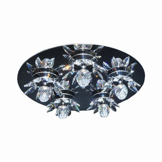 ΝΕΟΚΛΑΣΙΚΆ ΦΩΤΙΣΤΙΚΆ ΧΕΙΡΟΠΟΊΗΤΑ > MINIMAL DITS >  ΠΛΑΦΟΝΙΈΡΑ ΟΡΟΦΉΣ NUFARO 5Φ ΙΝΟΧ CRYSTALS SWAROVSKI  - ΟΡΟΦΉΣ ΦΩΤΙΣΤΙΚΆ 